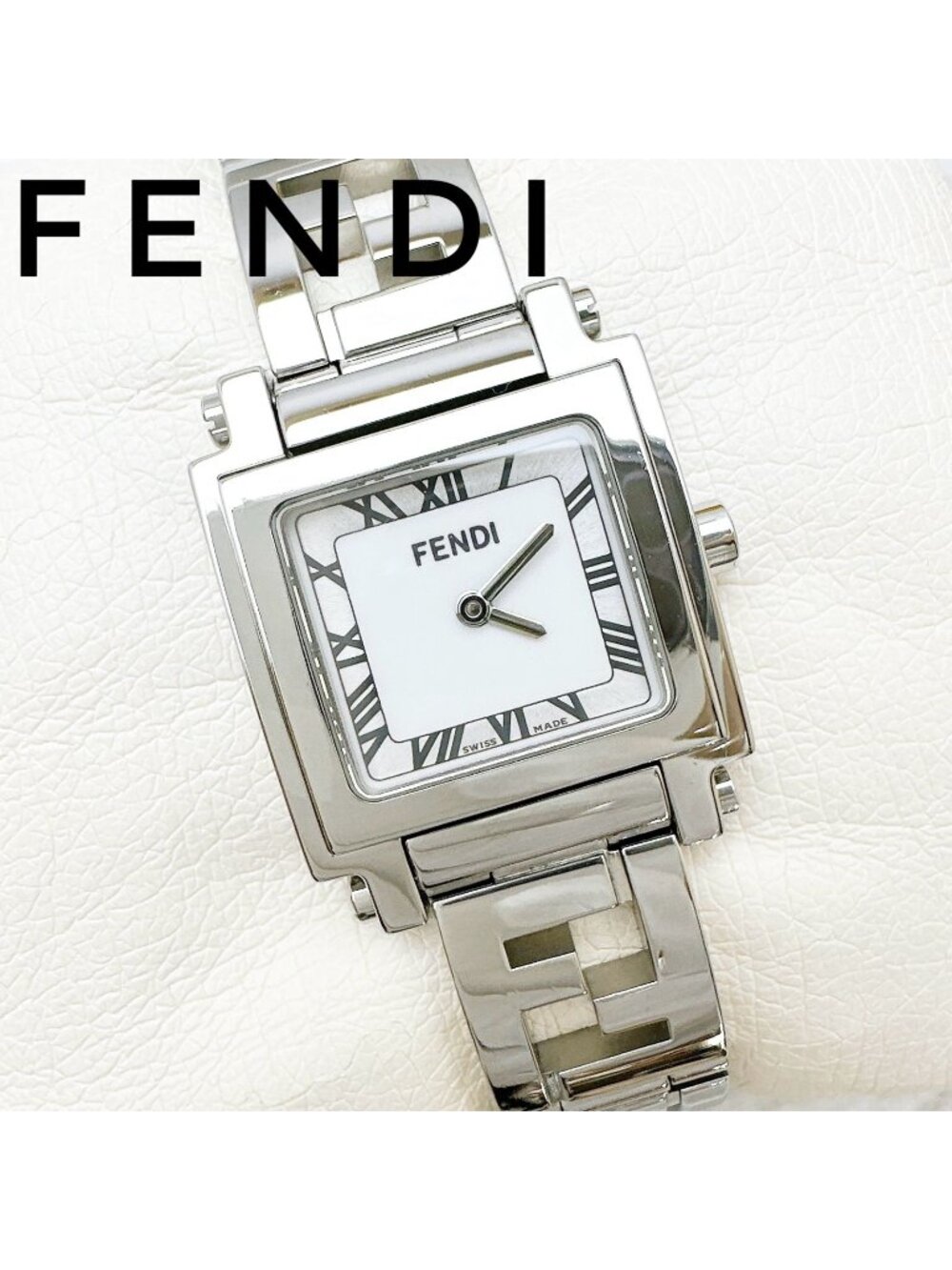 Fendi Quadro Watch Quartz Stainless Steel 16.5